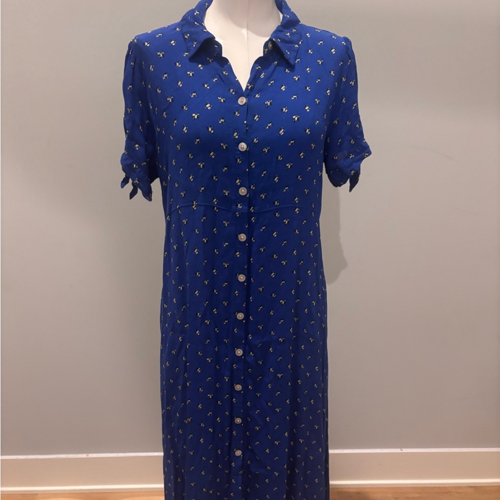 The Nines by HATCH Royal Blue Floral Maxi Dress